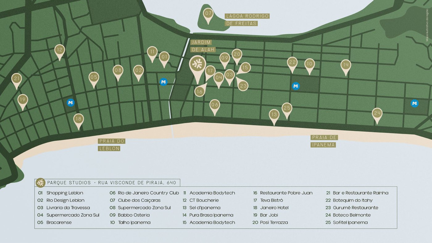 Mapa de localização Parque Studios